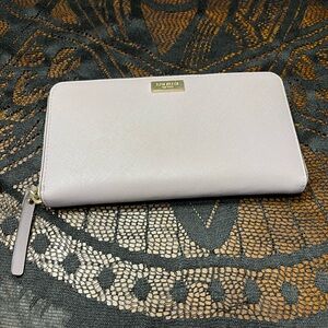 Kate Spade Zip Around Accordion Style Wallet Lilac Purple